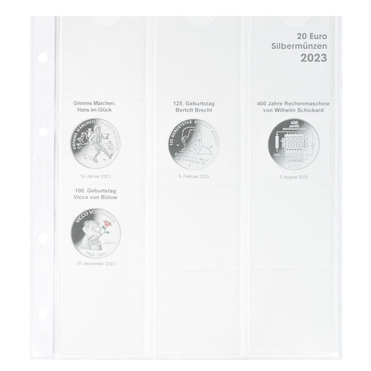 Feuille numismatique pré-imprimée karat 20 Euro-Argent - Allemagne 2023