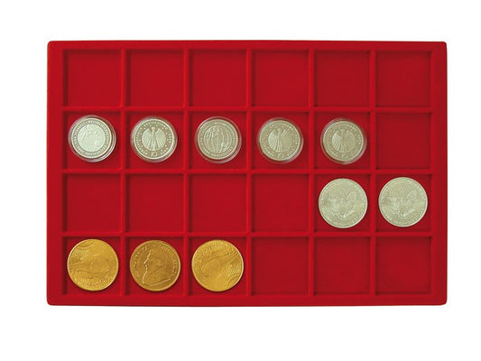 Plateau pour 24 monnaies jusqu'à 45 mm Ø