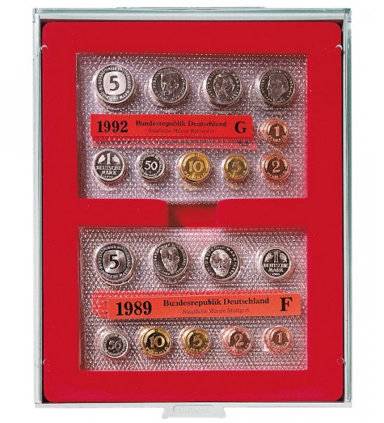 Box pour collectionneurs STANDARD à 2 compartiments rectangulaires 170 x 107 x 29 mm