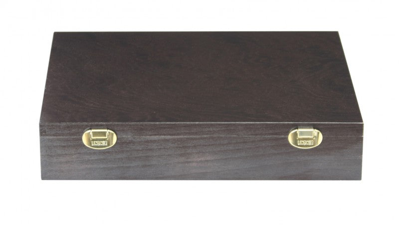 Coffret en bois massif CARUS avec 4 plateaux pour 140 monnaies de Ø 32,5 mm, par ex. pour 20 Euro-/10 Euro-Allemagne en Argent
