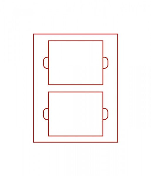 d-Box STANDARD à 2 alvéoles rectangulaires 152 x 123 mm