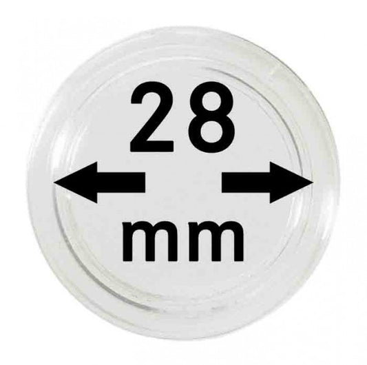 Capsules monnaies Ø intérieur 28 mm