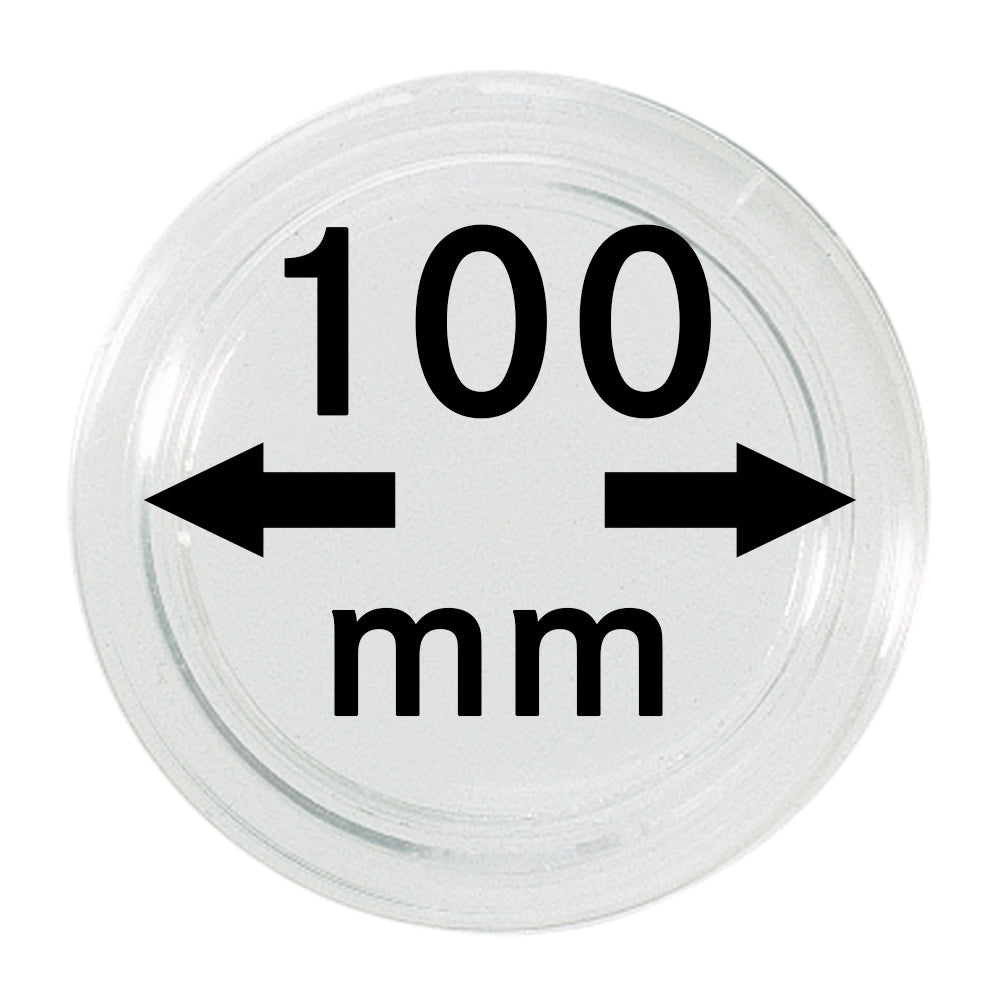 Capsules monnaies Ø intérieur 100 mm, hauteur intérieure 8,5 mm, à l'unité