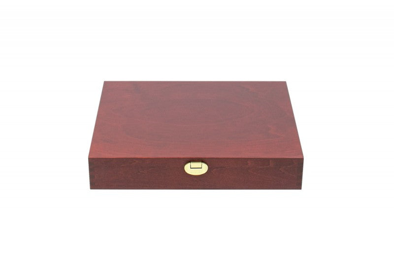 LINDNER Coffret numismatique bois massif pour 100 étuis numismatiques 50x50 mm/capsules CARRÉE/capsules OCTO - ÉDITION SPÉCIALE