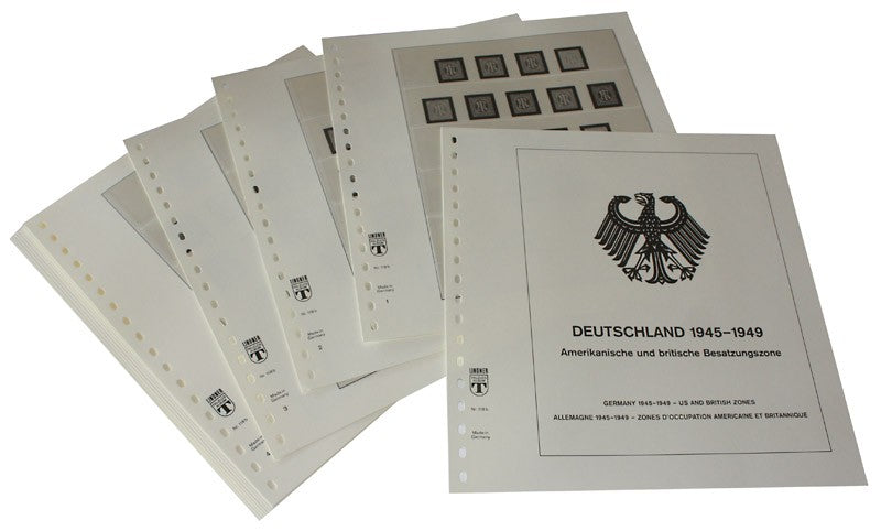 Allemagne Zones d'occupation américaine et britannique Allemagne 1945-1949 Occupation Interalliée - Feuilles pré-imprimées Année 1945-1949