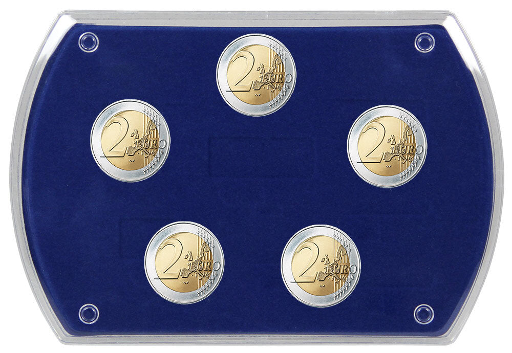 Étuis à pièces en acrylique : n° 7954 pour 5 pièces de 2 €