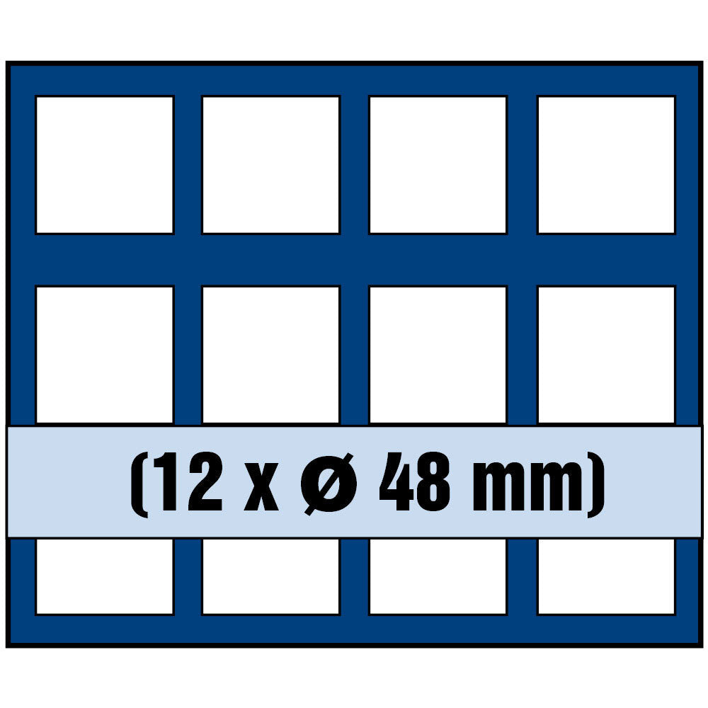 Tableau pour 12 pièces jusqu'à 48 mm Ø