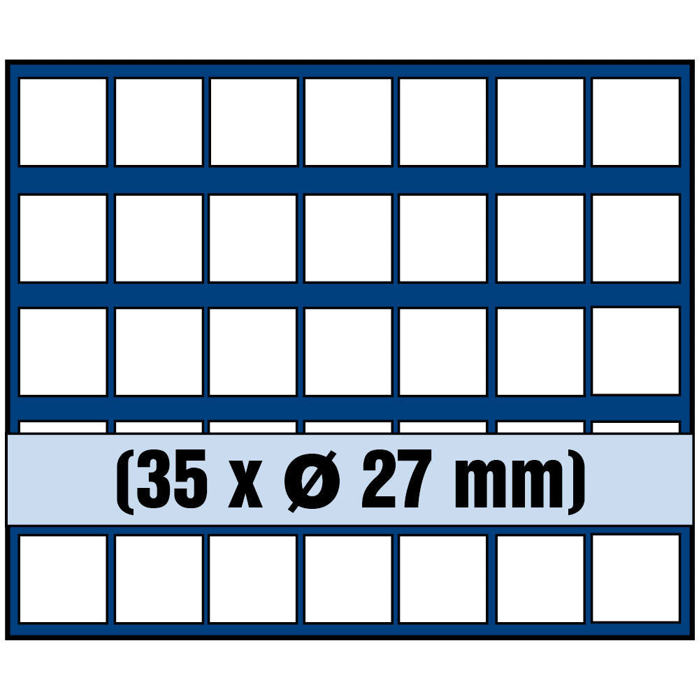 Tableau pour 35 pièces jusqu'à 27 mm Ø