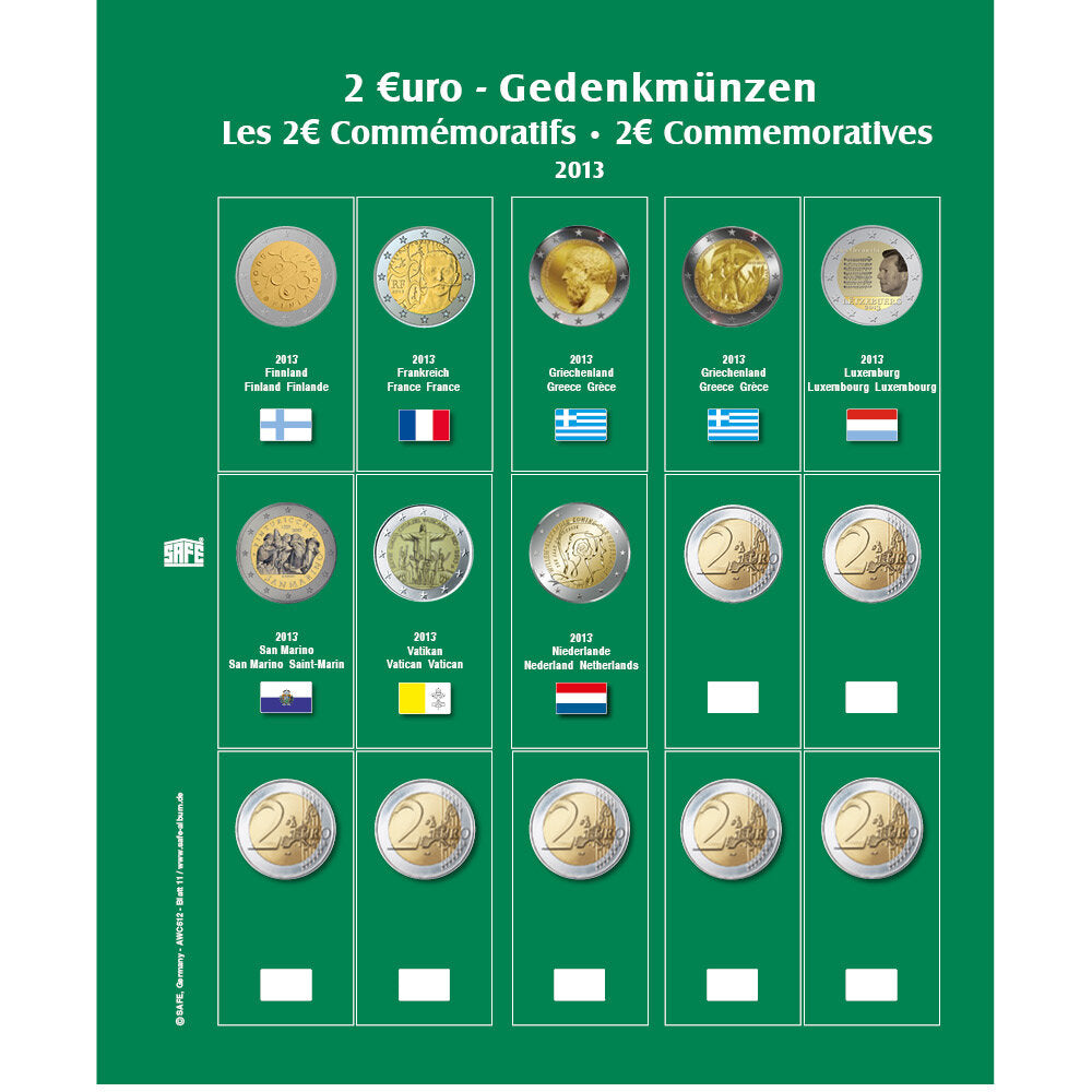 Feuille de collection premium 2 euros des années 2013-2014 Feuille 11