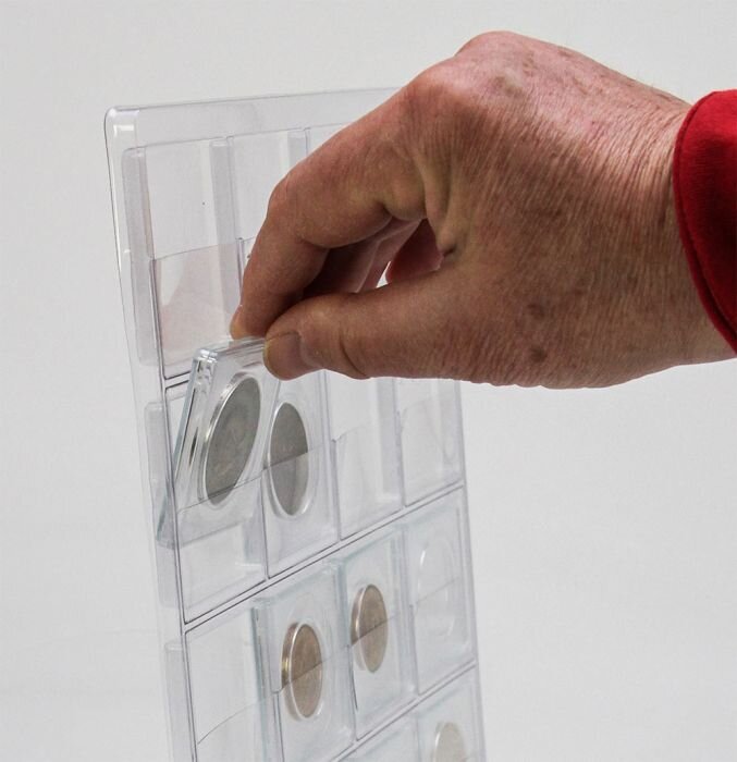 Feuilles spéciales Compact A4 449 pour capsules de pièces carrées
