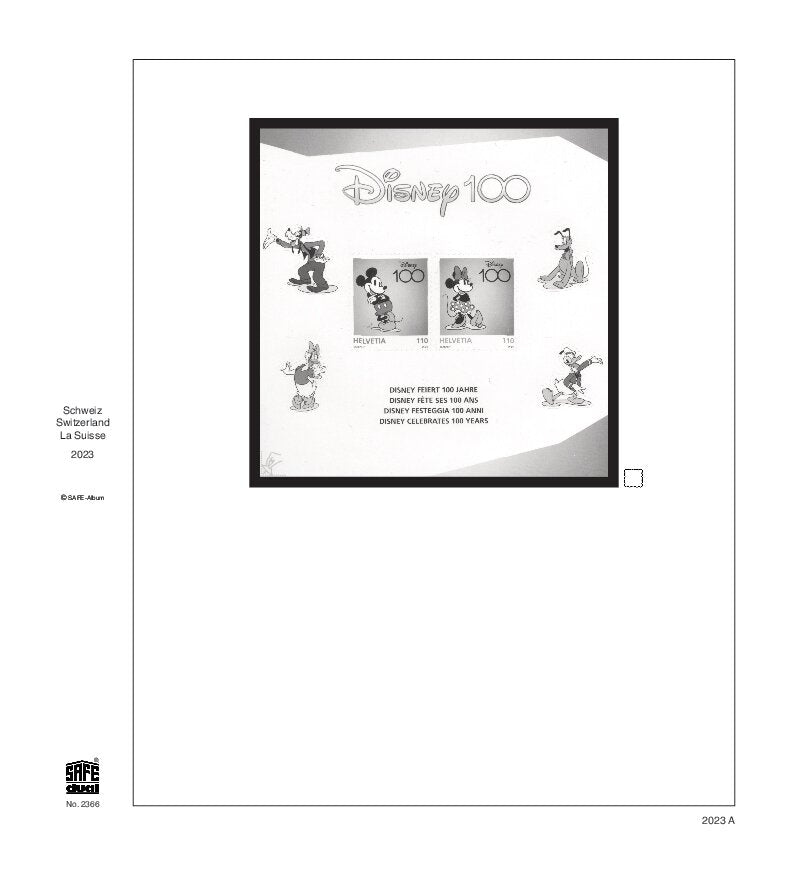 Suisse Disney feuille de film 2023 SAFE dual