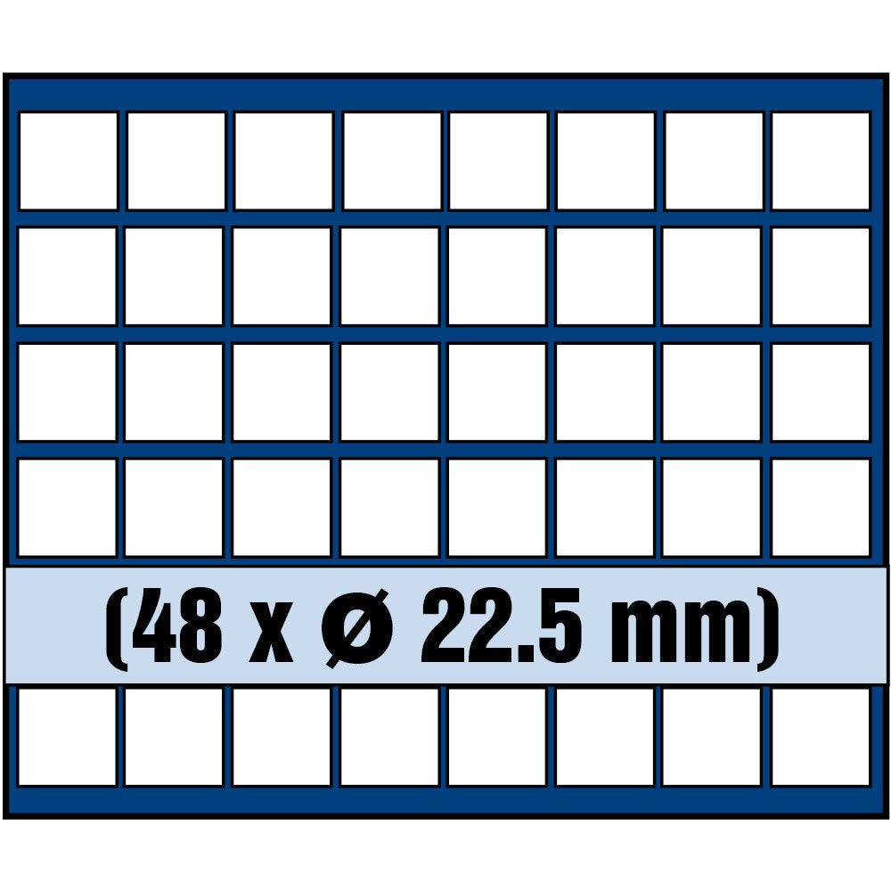 Tableau pour 48 pièces jusqu'à 22,5 mm Ø