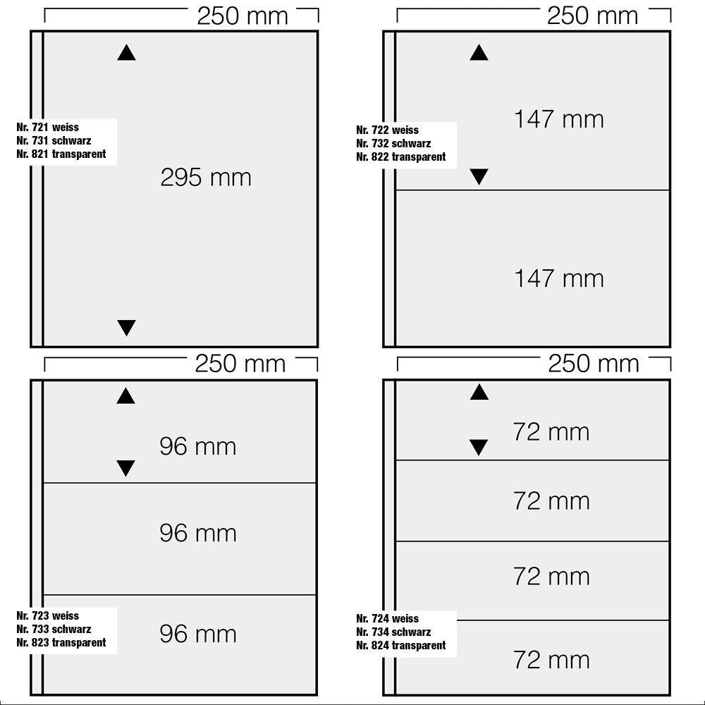 Feuilles de protection Garant (0 à 4 divisions) : 723 blanc