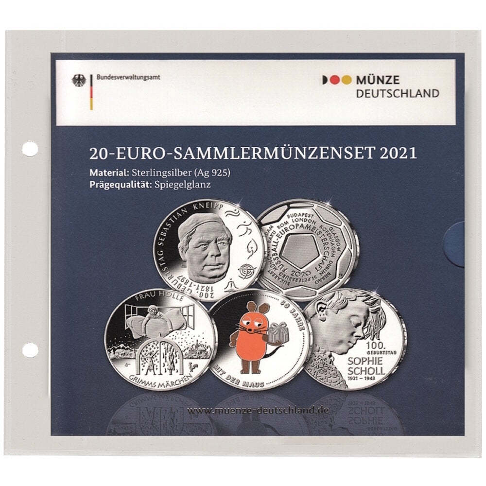 Feuille 7403 pour ensemble de 5 pièces 20 Euro PP