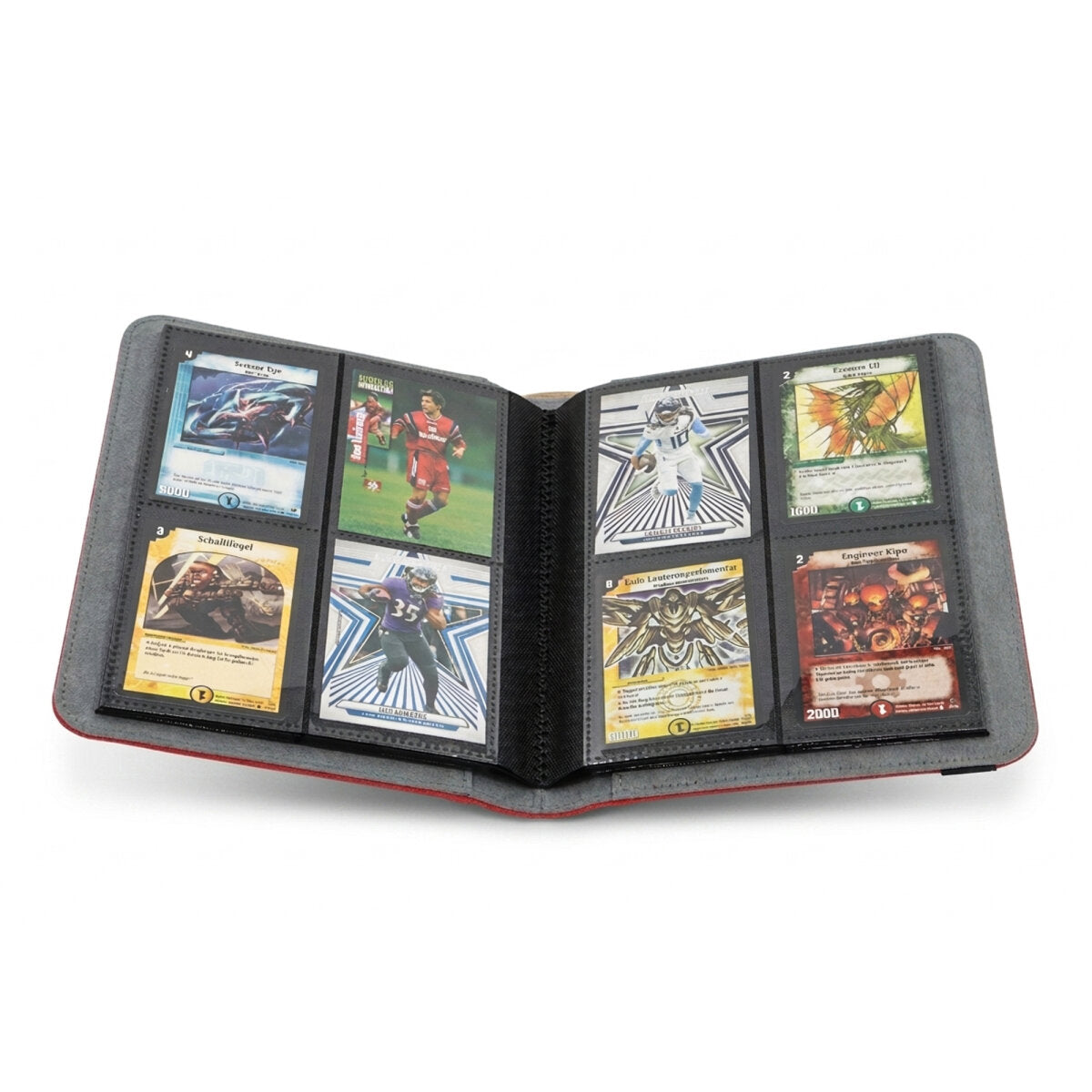 Album de collection « Color 2 x 2 » rouge pour cartes à échanger