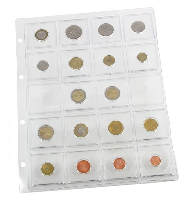 Feuilles spéciales Compact A4 449 pour capsules de pièces carrées