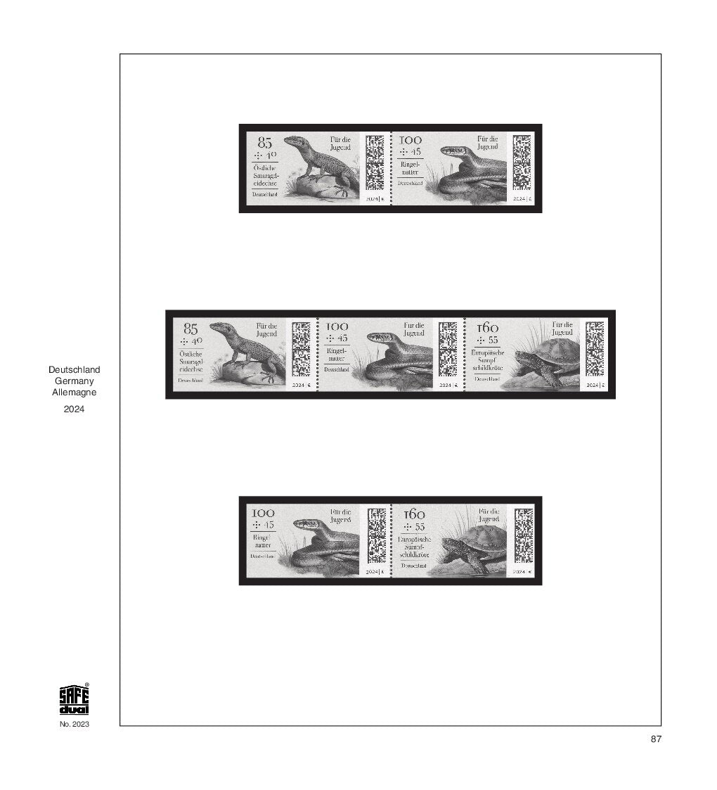 RFA timbres se‑tenant 2024 SAFE dual