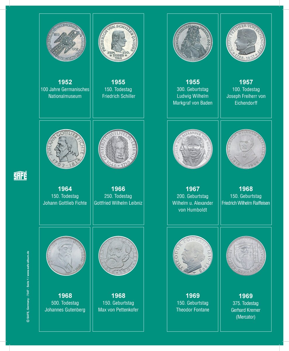 Nachträge Allemagne 5 Mark 1952-1969