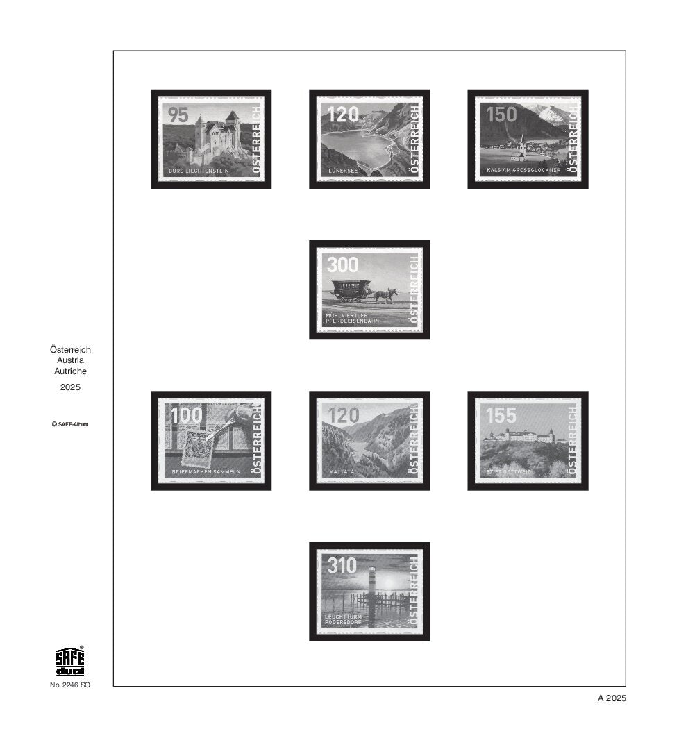 Autriche timbres distributeur 2025 SAFE dual