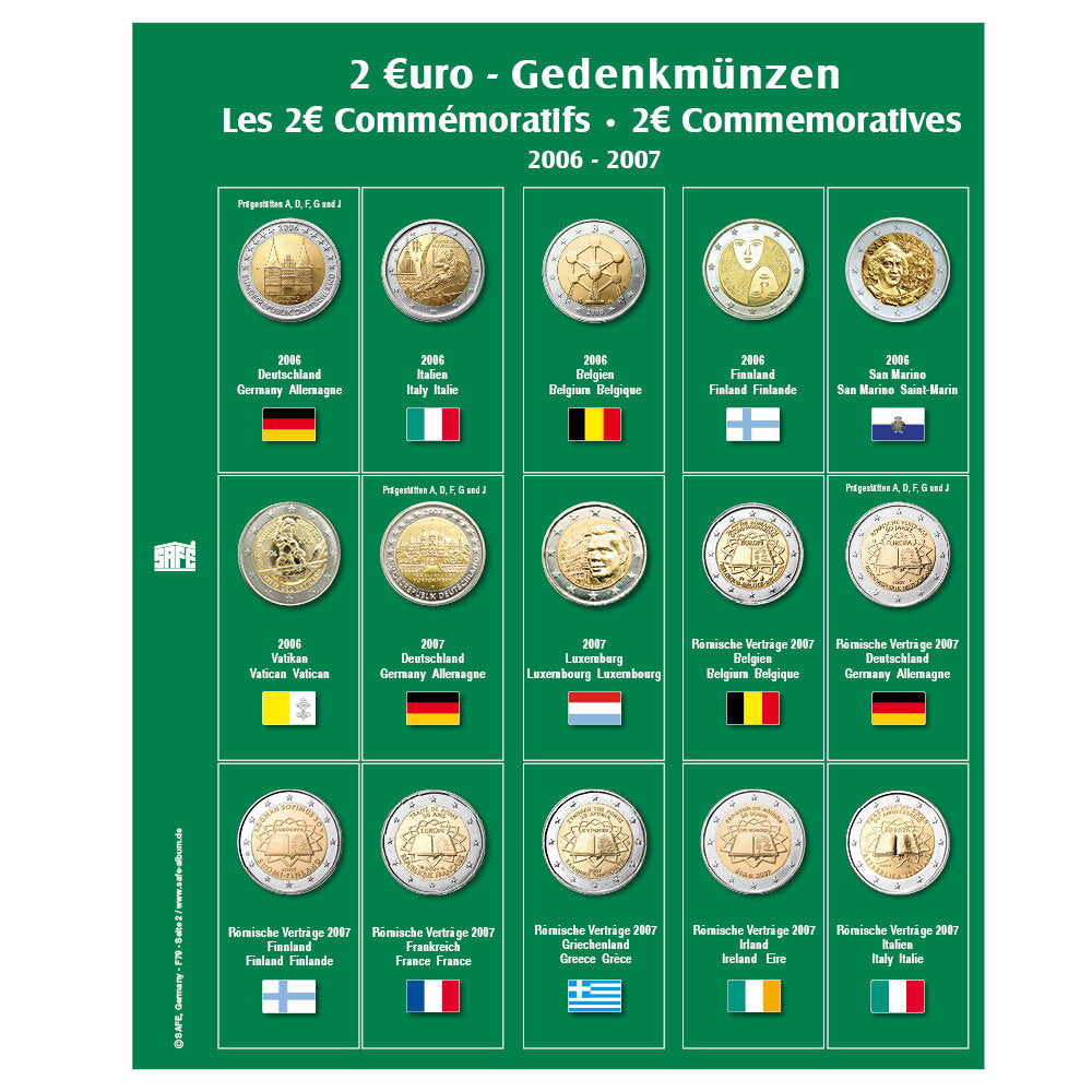 Feuille premium 2 euros des années 2006-2007 feuille 2