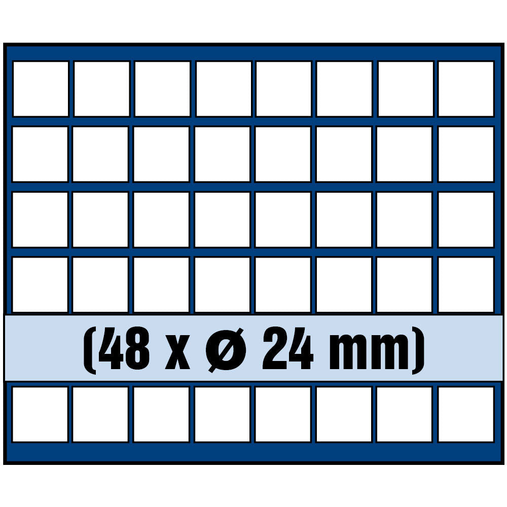 Tableau pour 48 pièces jusqu'à 24 mm Ø
