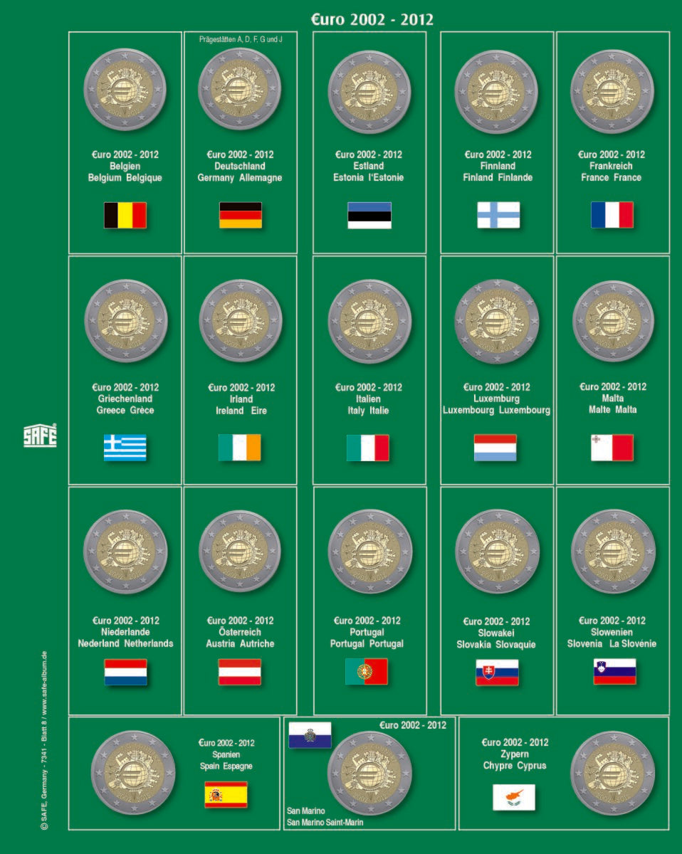Feuille de collection premium 2 euros de l'année 2011 Feuille 8