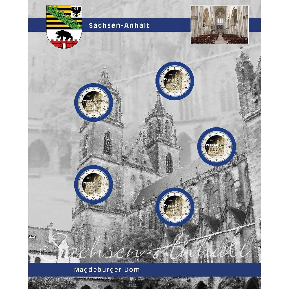 TOPset Feuille unique 2 Euro Saxe-Anhalt