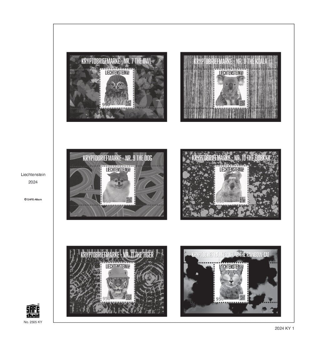 Liechtenstein timbres crypto 2024 SAFE dual