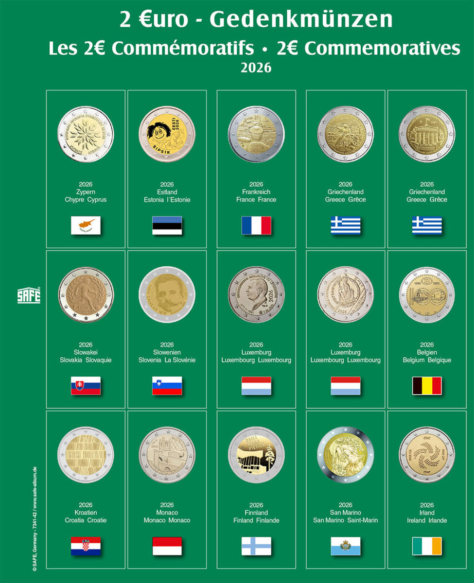 Feuille Premium 2 Euro 2026 – Feuille 42