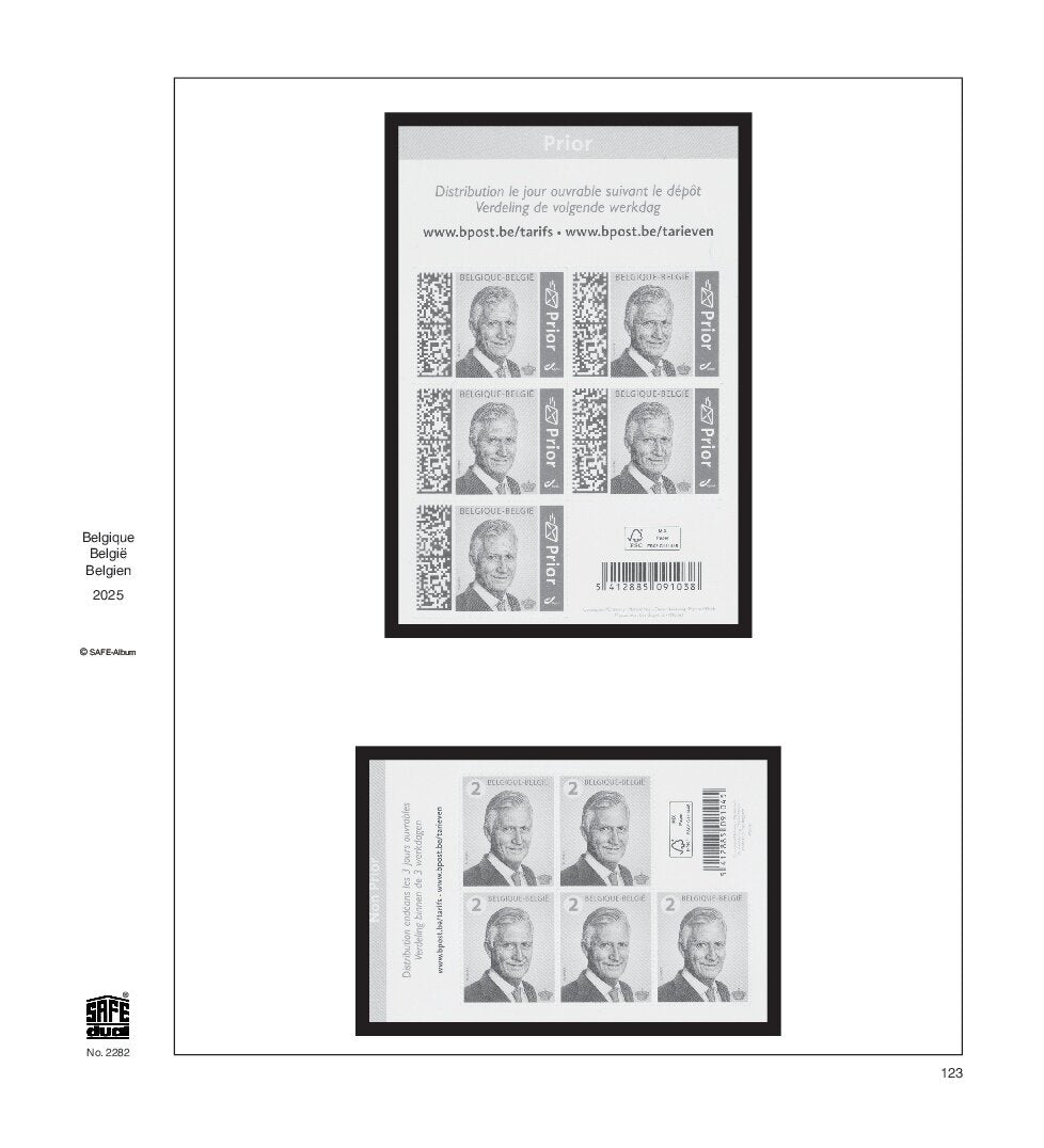Belgique carnets 2025 SAFE dual