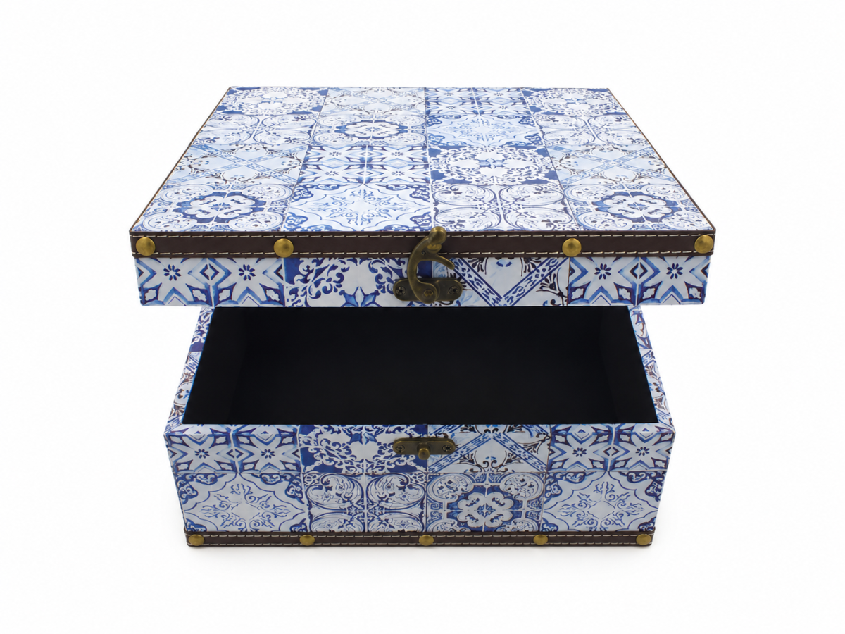 Boîte au trésor « mauresque bleu » taille moyenne