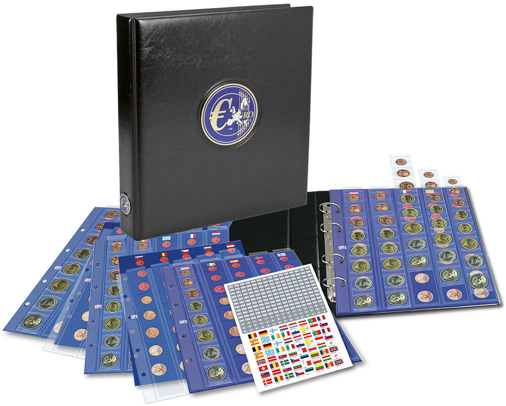 Album de collection premium pour ensembles Euro sans feuilles