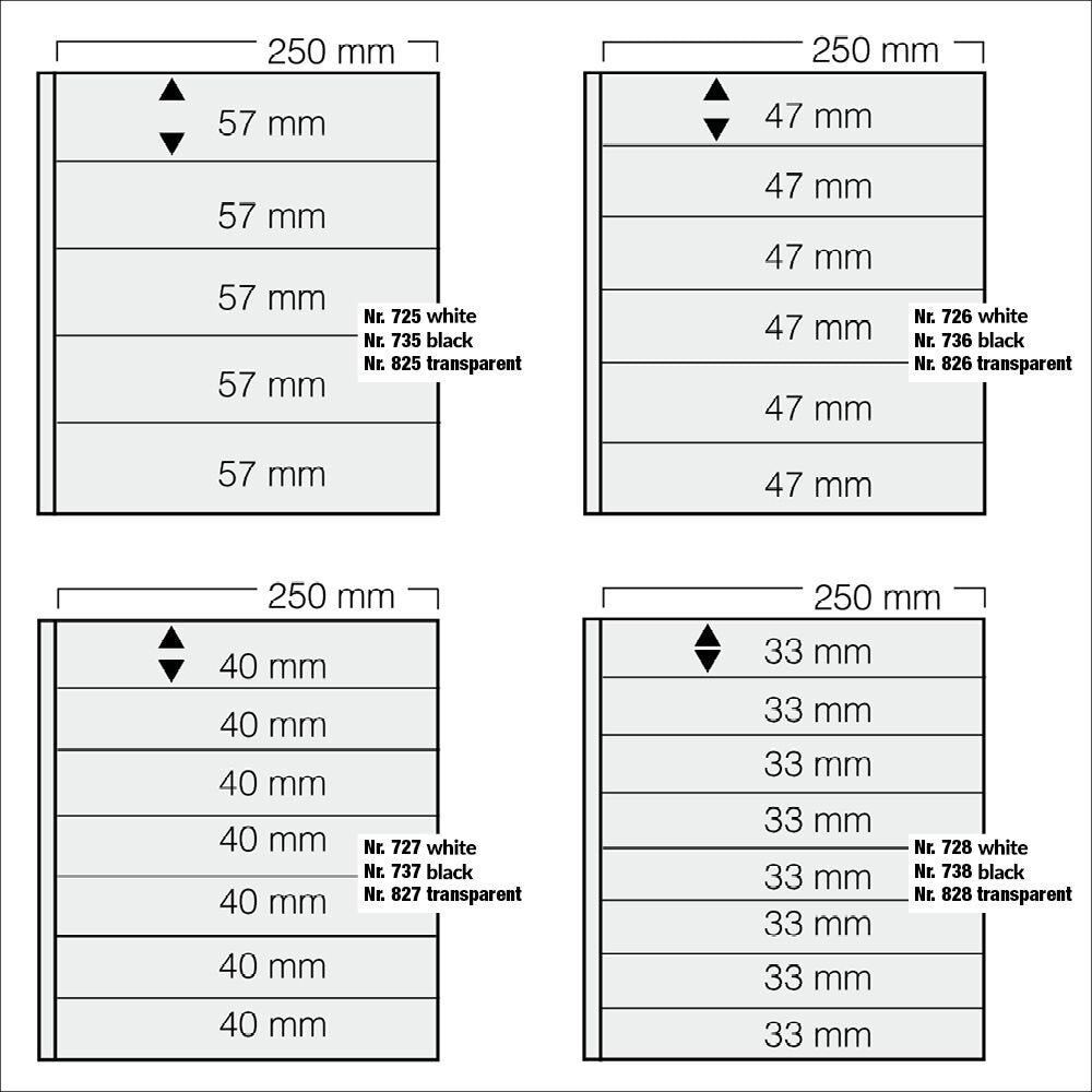 Feuille Garant SAFE (5 à 8 divisions) : 738 noir