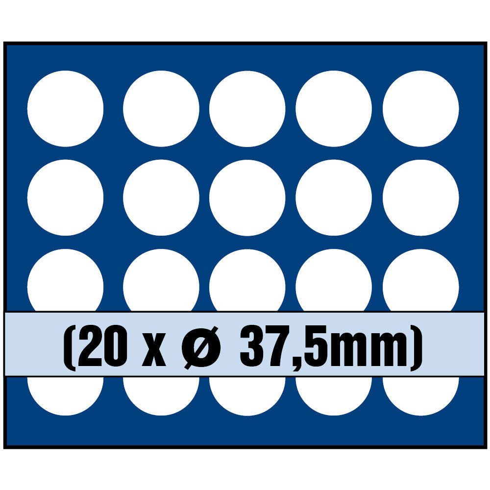 Tableau pour 20 pièces jusqu'à 37,5 mm Ø