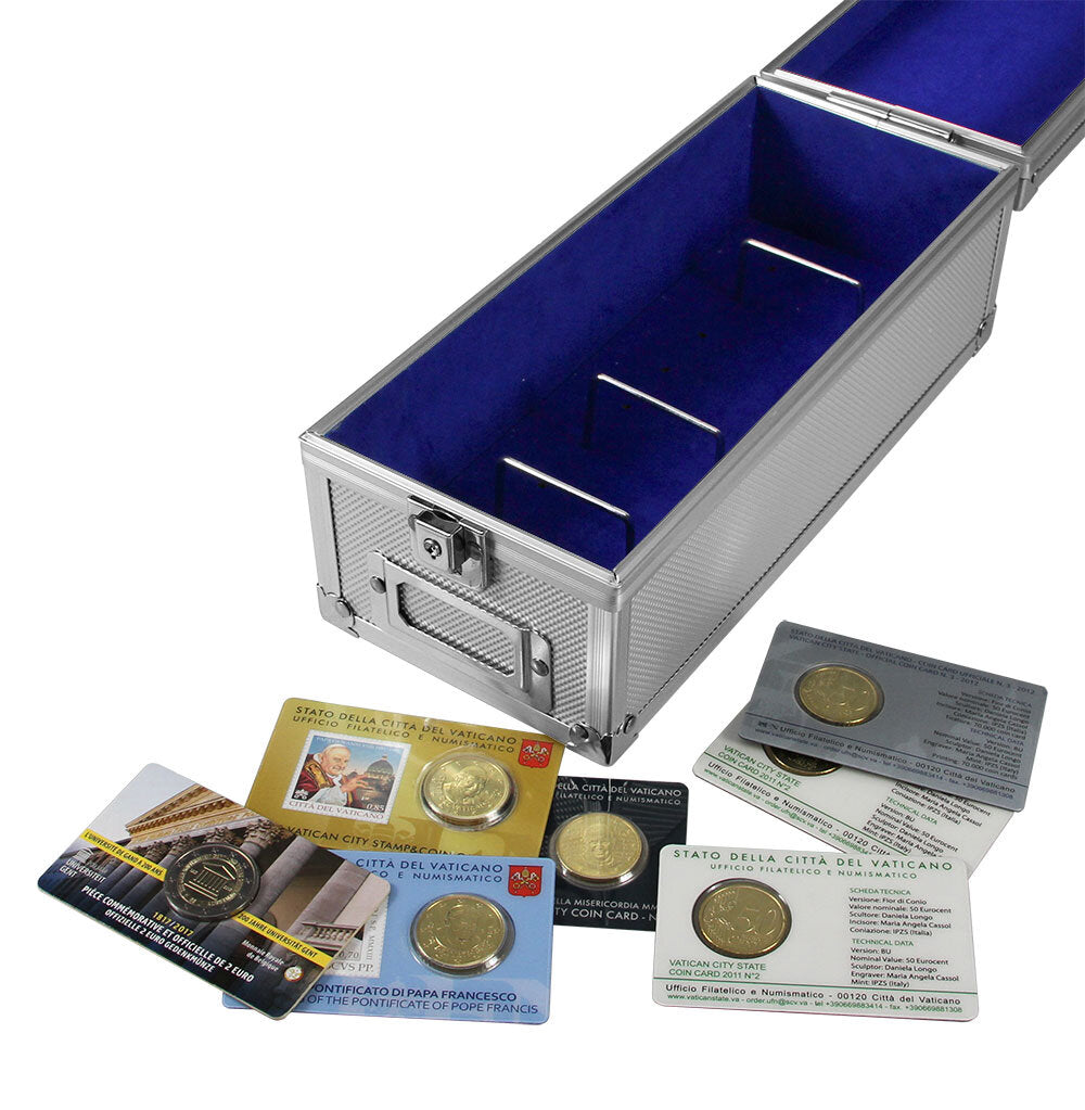 Coffret en aluminium pour cartes de monnaie
