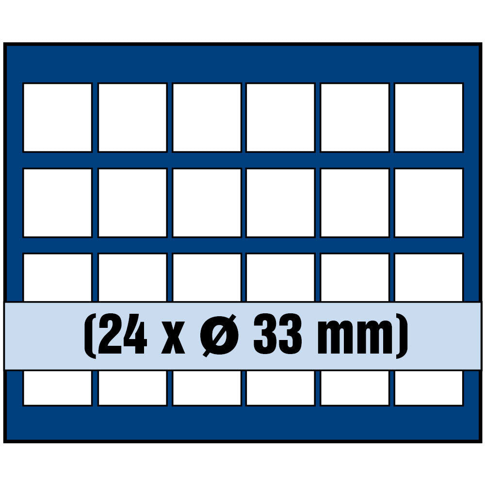 Tableau pour 24 pièces jusqu'à 33 mm Ø