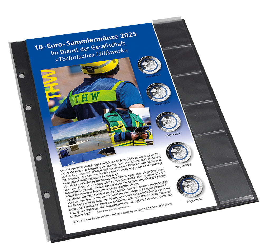 Feuilles de formulaire Suppléments 10 Euro THW 2025