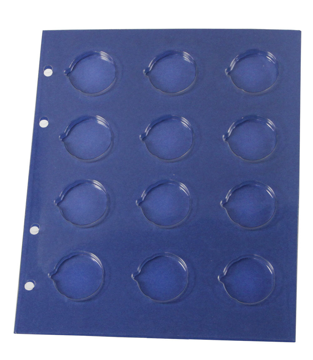 TOPset Feuille de complément pour pièces de 10€, 10 DM ou 20€ sans capsules, neutre