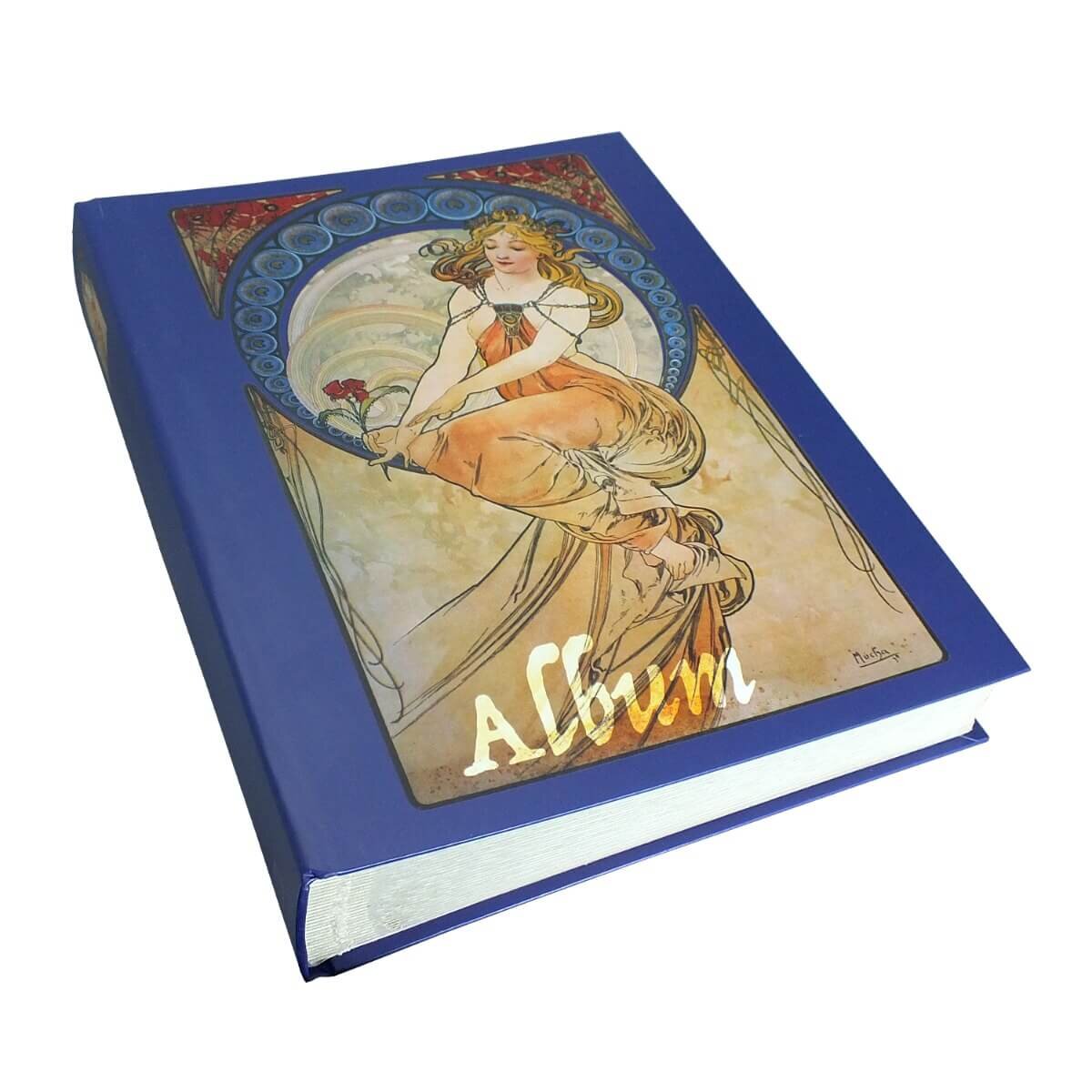 Album de timbres rétro : n° 100 album à poche nostalgie bleu