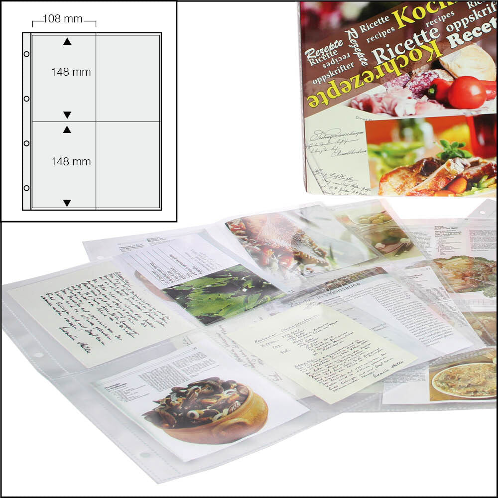 Feuilles supplémentaires pour album de recettes