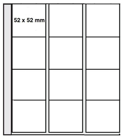 Feuilles premium n° 7400 – pièces en argent sous cadres de monnaie 50 × 50 mm