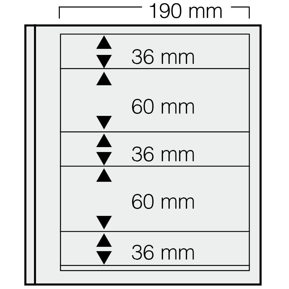 Feuilles de rangement 662 et 665 duales vierges : n° 665 : 3 compartiments de même taille