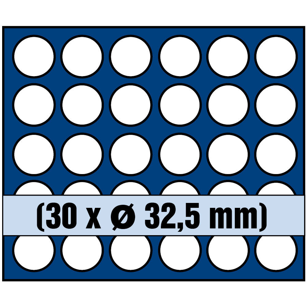 Tableau pour 30 pièces jusqu'à 32,5 mm Ø