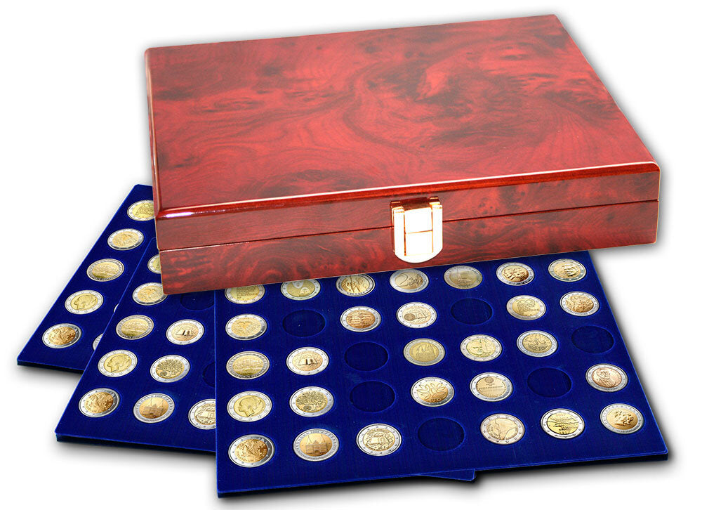 Coffret à pièces en bois laqué Premium : n° 5782 + 3 plateaux au choix