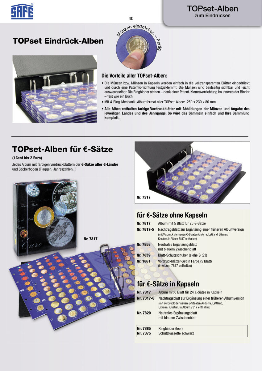 Album de collection TOPset : n° 7824 bleu (sans contenu)