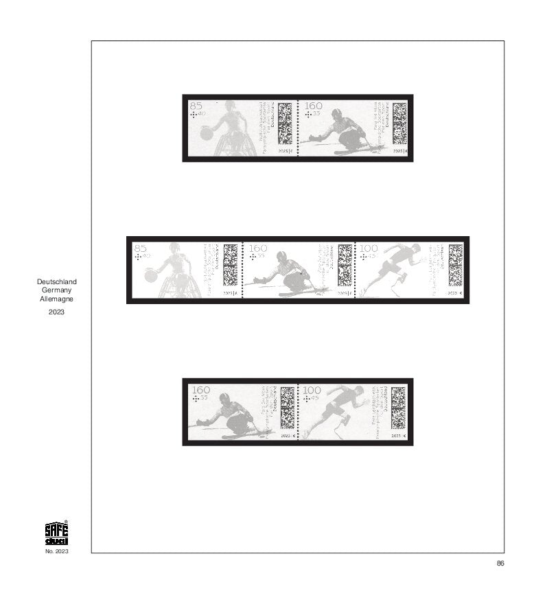 RFA timbres se‑tenant 2023 SAFE dual