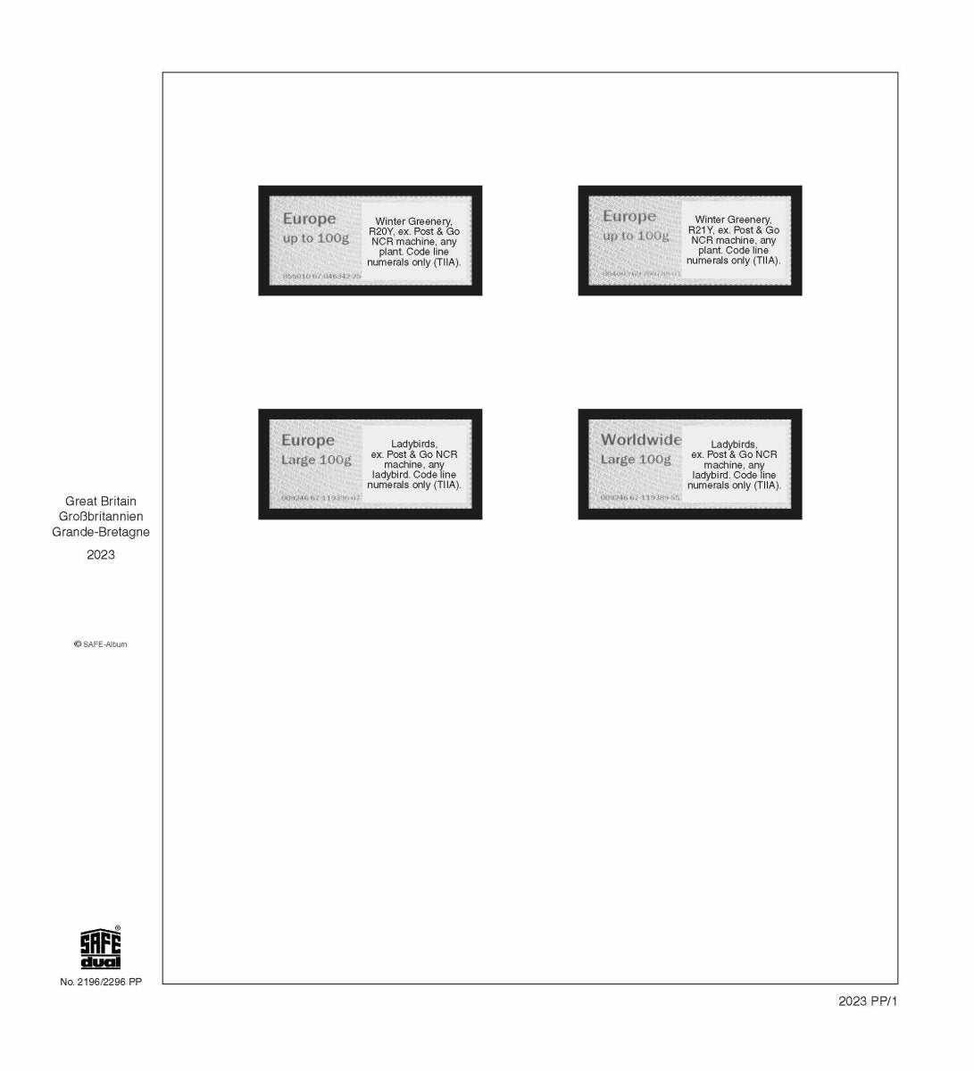 Royaume-Uni Pictural Post&Go / Timbres automatiques 2023 SAFE dual