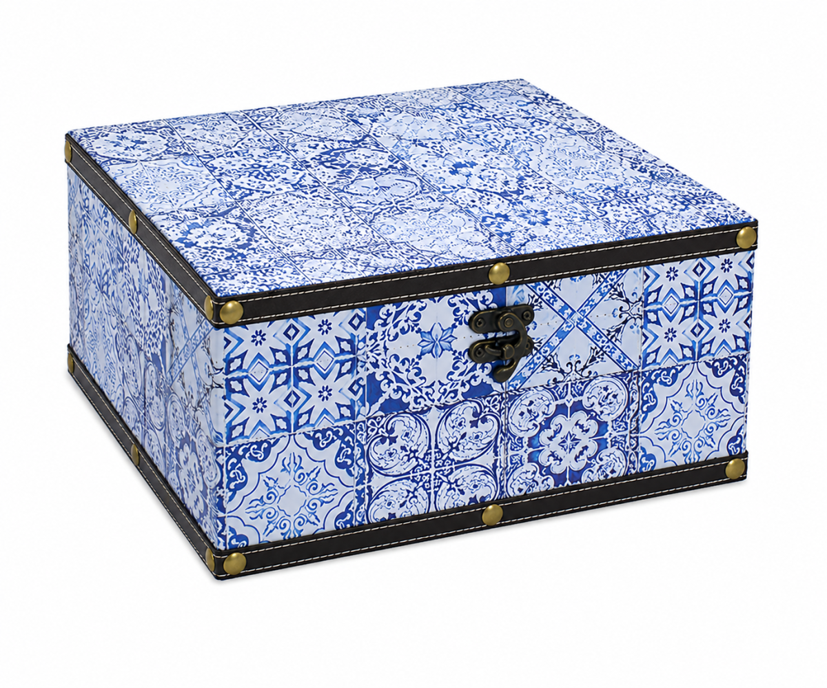 Boîte au trésor « mauresque bleu » taille moyenne