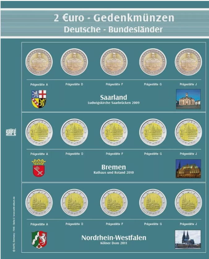 Feuille de complément Premium "2€ Régions" Feuille 2