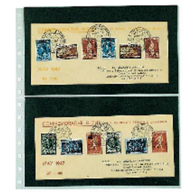 Feuilles spéciales Feuilles à insérer + Inserts noirs 2 poches 245 x 145mm n° 752